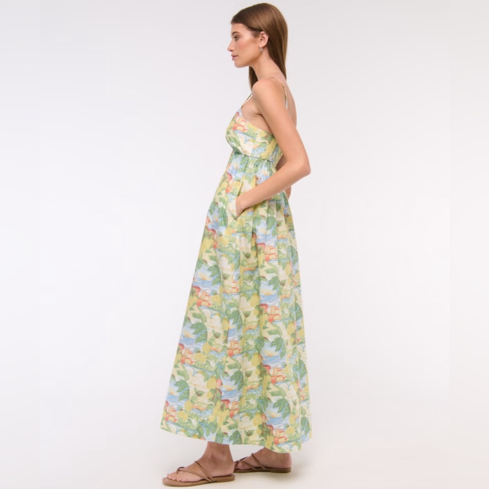 Women's Colourful Pastel Print Maxi Dress